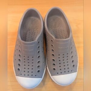 Native Gray and White Water Shoes Slip-On Sz C9